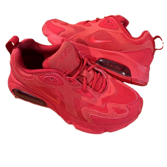 Nike Air Max 200 University Red Grade School GS Running Shoes - Main Image